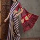 Rajwada Purple And Cream Silk Blend Printed Elegant Saree For Women