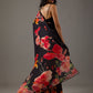 Rajwada Black Georgette Floral Print Saree For Women