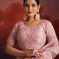 Rajwada Pink Organza Embellished Saree For Women