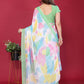 Rajwada Light Green Silk Blend Printed Saree For Women