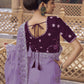 Rajwada Lavender Georgette Embellished Elegant Saree For Women