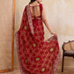 Rajwada Red Georgette Embroidered Saree For Women