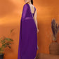 Rajwada Violet Georgette Printed Saree For Women