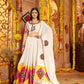 Rajwada Multicolor Viscose Cotton Embroidered Semi-Stitched lehenga With Patch Work And Stunning Tassels For Women