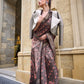 Rajwada Beige Silk Blend Printed Saree With Unstitched Blouse For Women