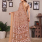 Rajwada Brown Georgette Printed Saree For Women