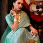 Rajwada Green Satin Woven Saree With Unstitched Blouse For Women