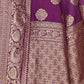 Rajwada Wine Silk Blend Embellished Saree For Women