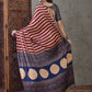 Rajwada Cream And Maroon Silk Blend Printed Elegant Saree For Women