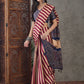 Rajwada Cream And Maroon Silk Blend Printed Elegant Saree For Women