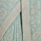 Rajwada Sky Blue Organza Embroidered Solid Saree For Women