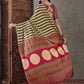 Rajwada Olive And Cream Silk Blend Printed Elegant Saree For Women