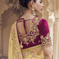 Rajwada Yellow Georgette Embroidered Elegant Saree For Women
