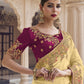 Rajwada Yellow Georgette Embroidered Elegant Saree For Women