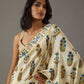 Rajwada Off White Georgette Floral Print Saree For Women
