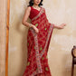 Rajwada Red Georgette Embroidered Saree For Women