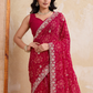 Rajwada Pink Georgette Printed Saree For Women