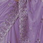 Rajwada Lavender Georgette Embellished Elegant Saree For Women