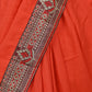 Orange Georgette Embellished Saree
