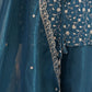Rajwada Teal Blue Georgette Embellished Kurta Set For Women