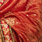 Rajwada Red Banarasi Crush Embellished Saree For Women