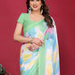 Rajwada Light Green Silk Blend Printed Saree For Women