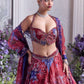 Rajwada Red Silk Blend Embellished Semi Stitched Lehenga For Women