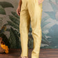 Rajwada Yellow Viscose Silk Embroidered Stitched Kurta Set For Men