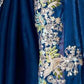 Rajwada Teal Blue Jimmy Choo Embellished Saree For Women