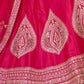 Rajwada Pink Silk Blend Embroidered Semi-Stitched Lehenga For Women