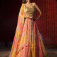 Rajwada Multicolor Organza Embroidered Semi-Stitched Lehenga For Women