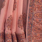 Rajwada Peach Silk Blend Woven Saree With Unstitched Blouse For Women