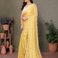 Rajwada Yellow Georgette Printed Saree For Women