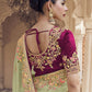 Rajwada Light Green Georgette Embroidered Elegant Saree For Women