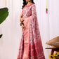 Rajwada Pink Silk Blend Printed Saree For Women
