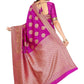 Rajwada Dark Pink Silk Blend Embellished Saree For Women