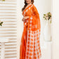 Rajwada Orange Cotton Linen Zari Work Saree For Women