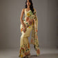 Rajwada Light Beige Georgette Floral Print Saree For Women