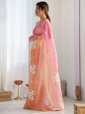 Rajwada Multicolor Silk Blend Embellished Saree For Women