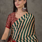 Rajwada Green And Cream Silk Blend Printed Elegant Saree For Women