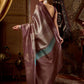 Rajwada Mauve Silk Blend Printed Saree For Women