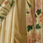 Rajwada Light Beige Georgette Floral Print Saree For Women