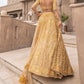 Rajwada Gold Net Embellished Semi Stitched Lehenga For Women