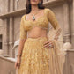 Rajwada Gold Net Embellished Semi Stitched Lehenga For Women