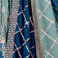 Rajwada Blue Georgette Embroidered Semi-Stitched lehenga For Women