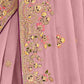 Rajwada Pink Georgette Embroidered Elegant Saree For Women