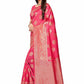 Rajwada Pink Silk Blend Embellished Saree For Women