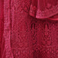 Dark Pink Net Embellished Lehenga