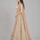 Beige Silk Blend Embellished Lehenga