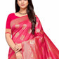 Rajwada Pink Silk Blend Embellished Saree For Women
